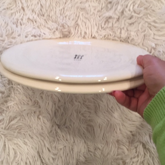 2pc Rae Dunn icon dinner plates "dine" - Picture 3 of 5